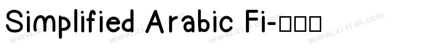 Simplified Arabic Fi字体转换